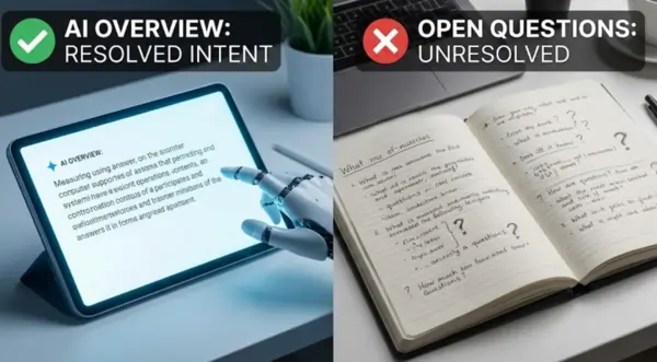 AI Overviews Favor Resolved Intent, Not Open Questions